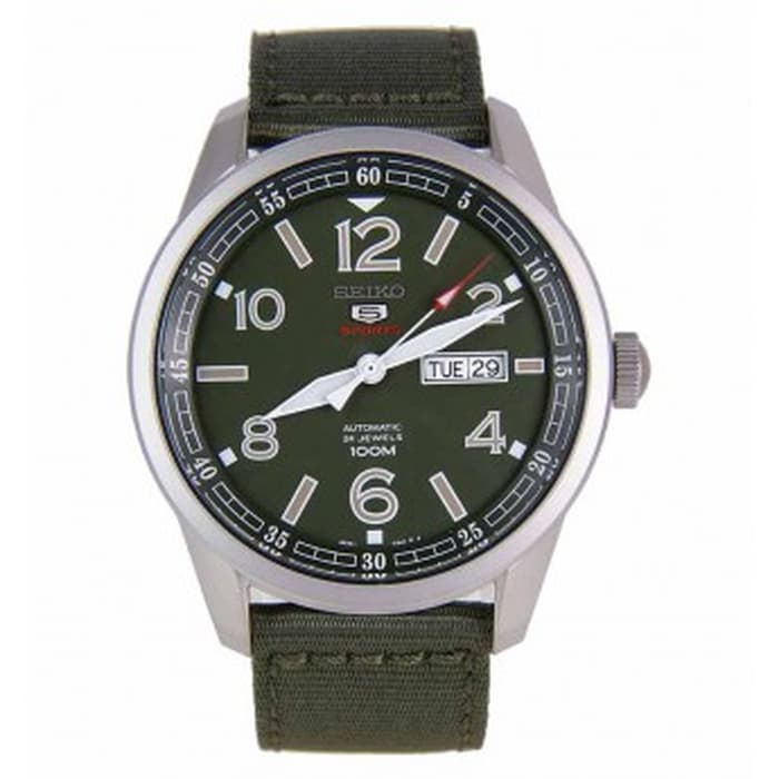 Seiko 5 Sports SRP621K1 Green Army Silver Men's Watch