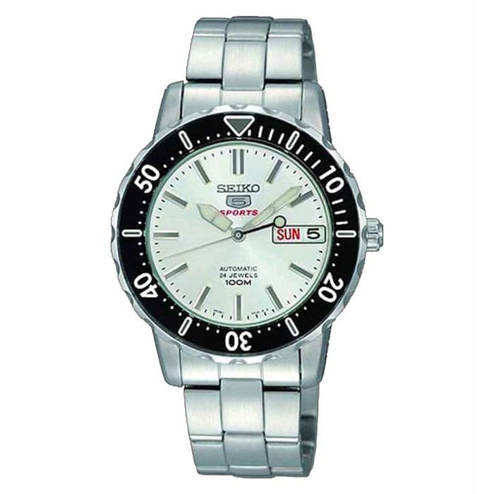 Seiko 5 Sports SRP237K1 Black White Men's Watch