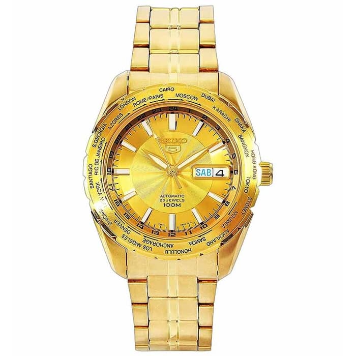 Seiko 5 Sports SNZG56 Full Gold Men's Watch