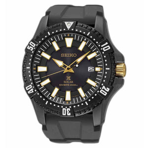 Seiko Prospex SNE373P1 Solar Diver's 200 Black Gold Men's Watch