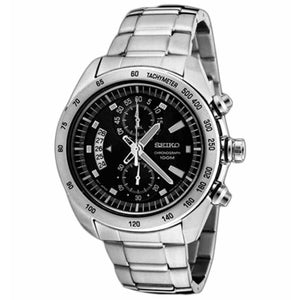 Seiko SNN179P1 Chronograph Silver Black