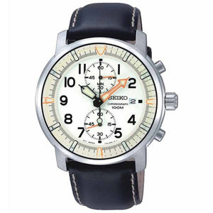 Seiko SNN227P1 Chronograph Black Silver White