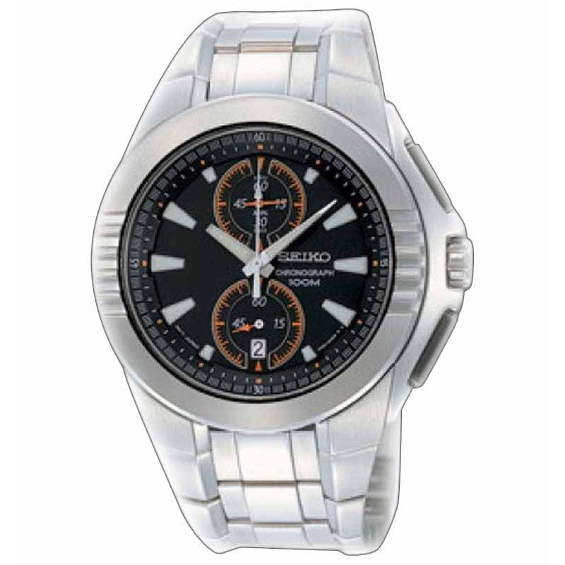 Seiko SNN145P1 Chronograph Silver Black Orange
