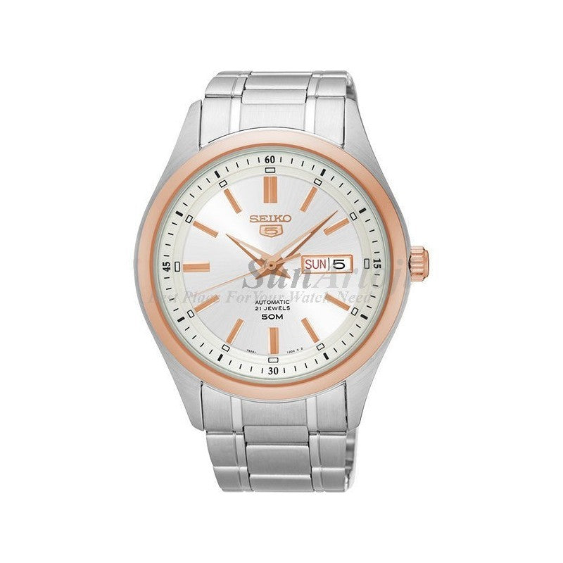 Seiko 5 SNKN90K1 Automatic Silver Dial Two-tone Rosegold Stainless Steel