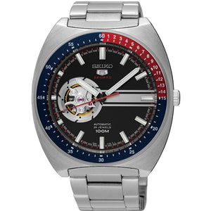 Seiko 5 Sports SSA329K1 Automatic Open Heart Black Dial Stainless Stee