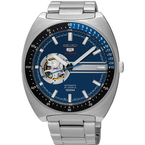 Seiko 5 Sports SSA327K1 Automatic Open Heart Blue Dial Stainless Steel