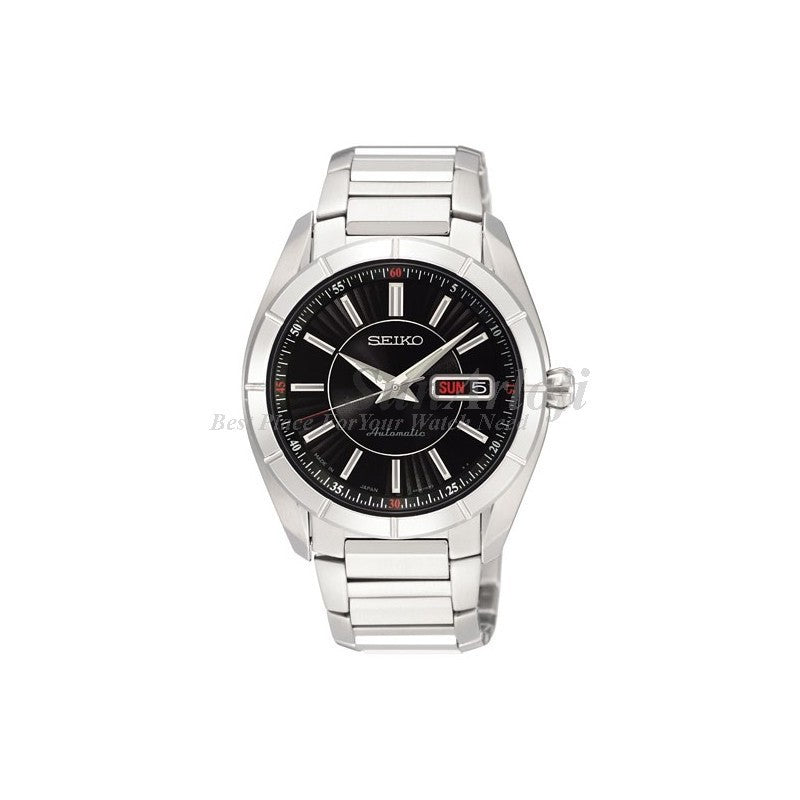 Seiko SRP175J Automatic Day and Date Black Dial Stainless Steel