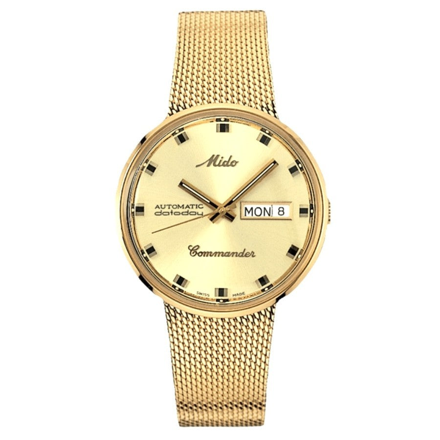 Mido M8429.3.22.13 Commander 1959 All Gold Stainless Steel