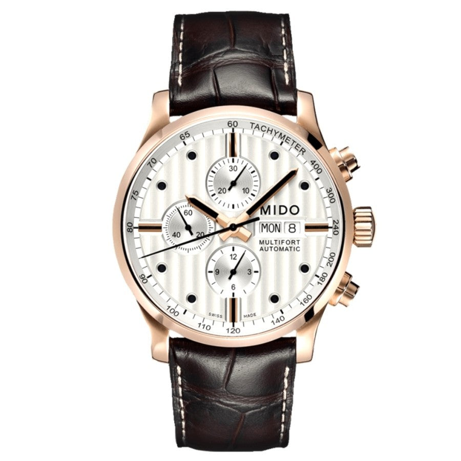 Mido M005.614.36.031.00 Multifort Chronograph Automatic Brown Leather