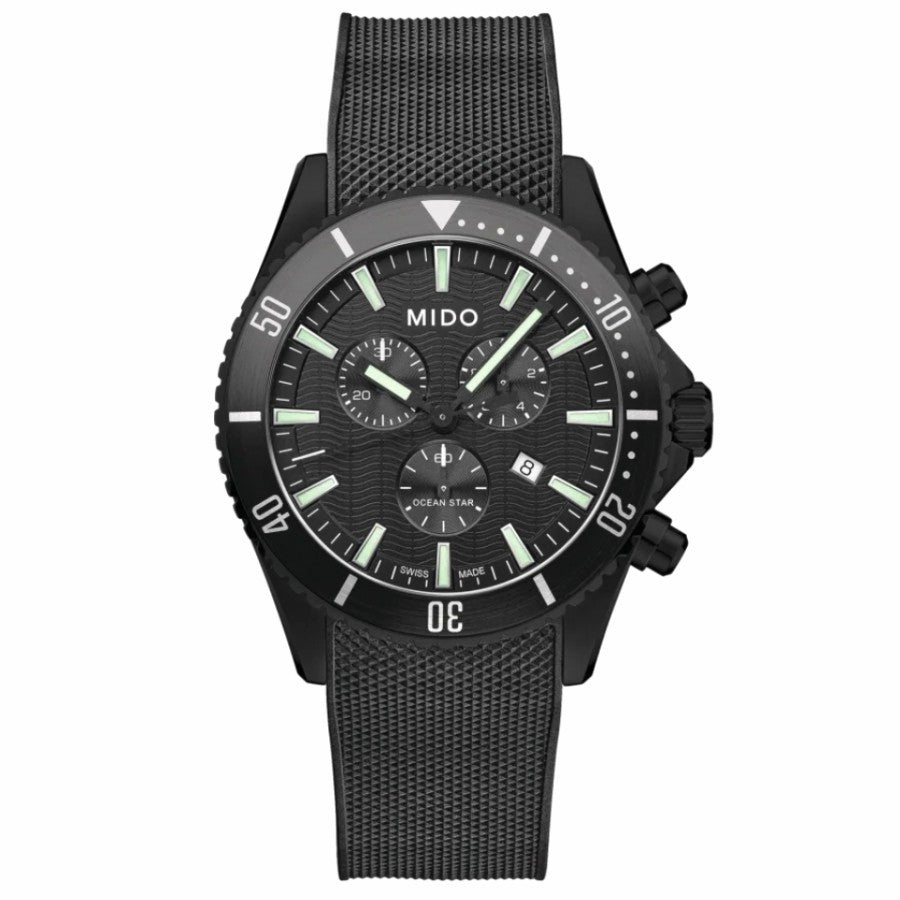 Mido M026.417.37.051.00 Ocean Star Chronograph Quartz Black Rubber