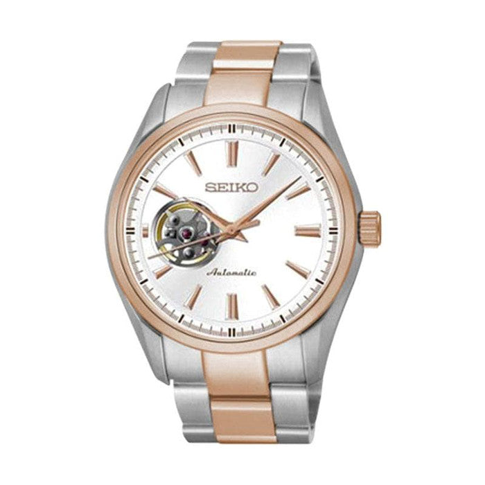 Seiko Presage SSA260J1 Automatic Silver Rose Gold Men's Watch