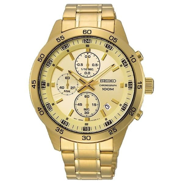 Seiko Quartz SKS646P1 Chronograph Gold IP SKS646