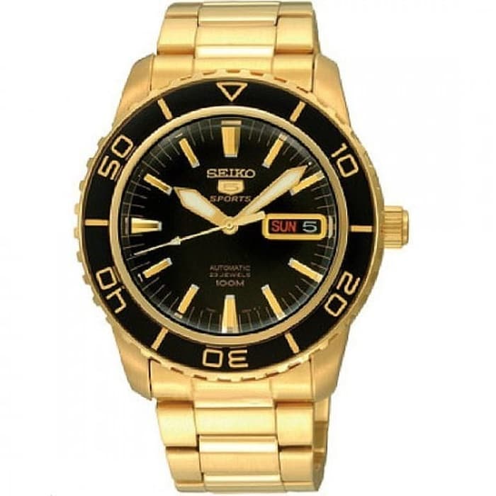 Seiko 5 Sports SNZH60K1 Gold Plated Stainless Men's Watch