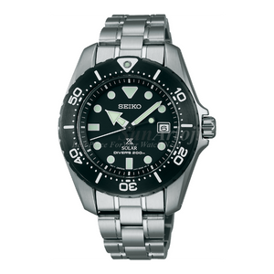 Seiko Prospex SBDN019J1 Diver Black Dial Black Titan Solar Men's Watch
