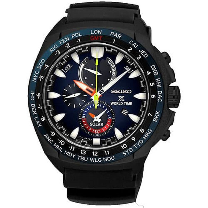 Seiko Prospex SSC551K1 World Time Solar Chronograph Men's Watch