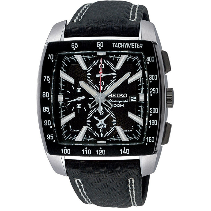 Seiko Quartz SNAC31P1 Chronograph Black Dial