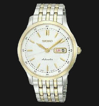 Load image into Gallery viewer, Seiko SNZH34J Automatic Day and Date Silver Dial Two Tone Stainless St
