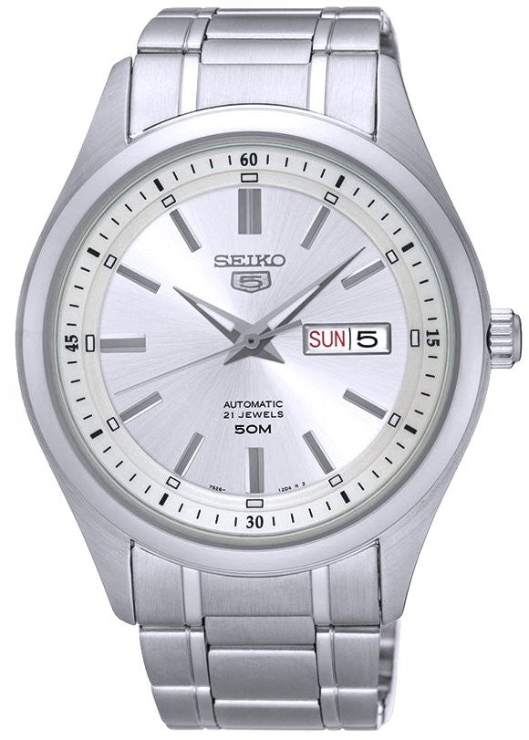 Jam Tangan Seiko 5 SNKN85K1 Automatic Full Silver 21 Jewels