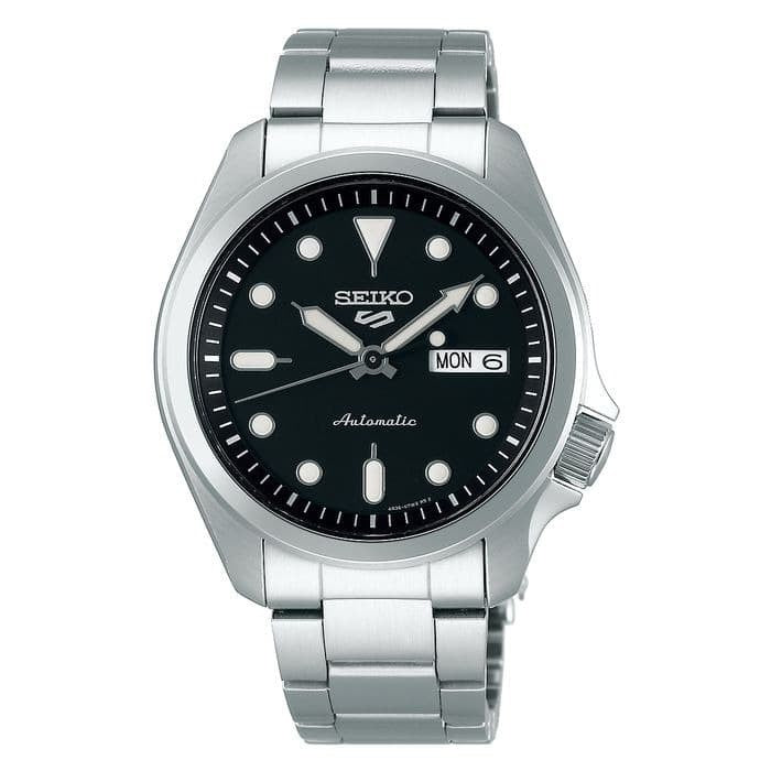 Seiko 5 Sports SRPE55K1 Black Dial Stainless Steel Strap SRPE55