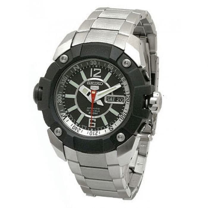 Seiko 5 SKZ261K1 Silver Black 200 M