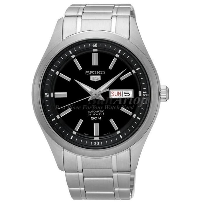 Seiko 5 SNKN89K1 Automatic Black Dial Stainless Steel Men's Watch