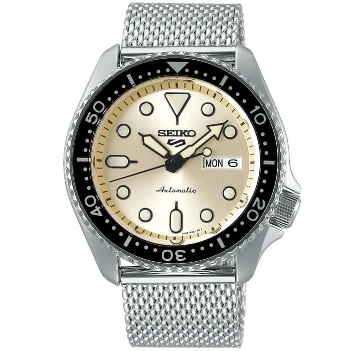 Seiko 5 Sports SRPE75K1 Champagne Dial Stainless Steel Strap SRPE75