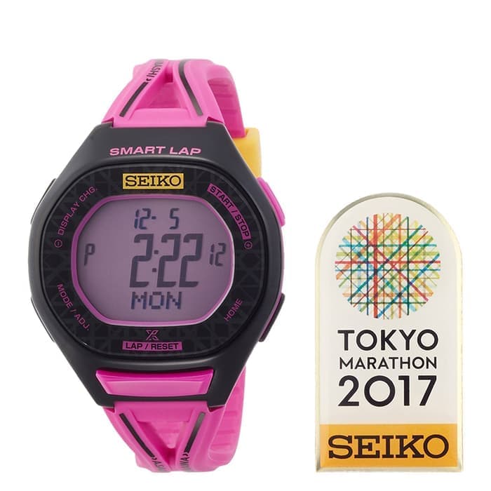 Seiko Prospex SBEH013 Smart Lap Marathon 2017 Pink Resin Case Men's Watch