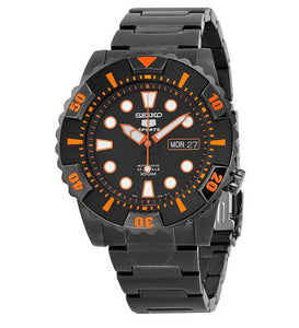 Seiko 5 Automatic SNZJ21K1 SNZJ21 Black Orange