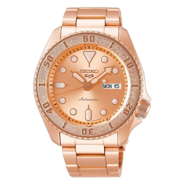 Seiko 5 Sports SRPE72K1 Rose Gold Dial Stainless Steel SRPE72
