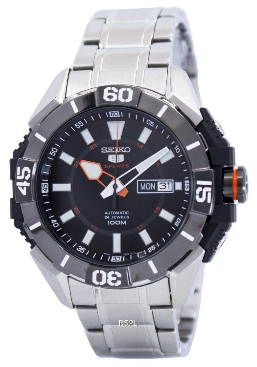Seiko 5 Sports SRP795K1 Automatic 24 Jewels Silver Black