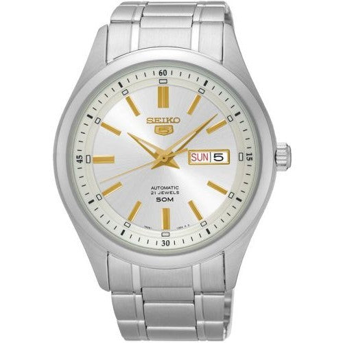 Seiko 5 SNKN87K1 Automatic Silver Gold 21 Jewels