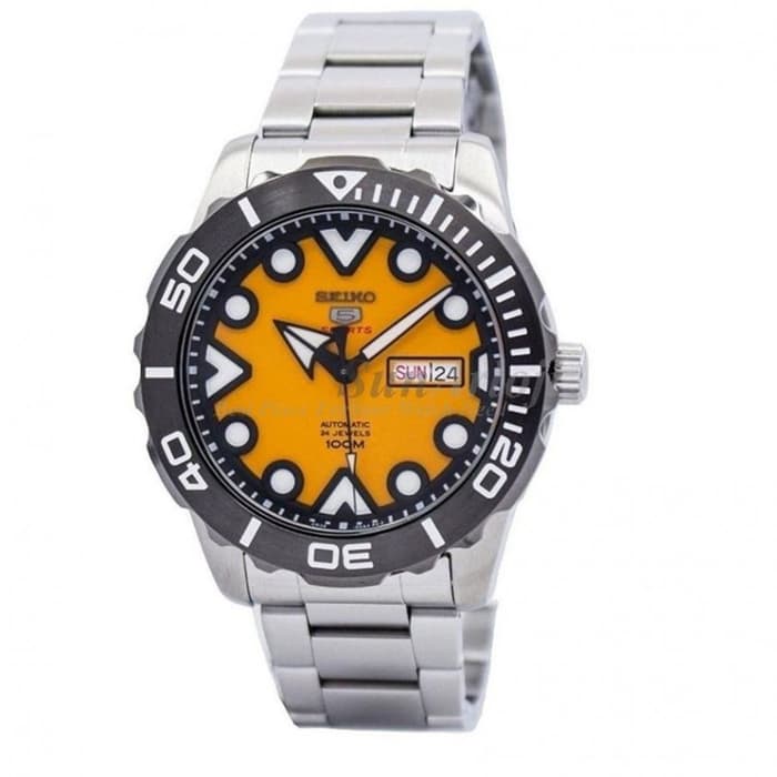 Seiko 5 Sports SRPA05K1 Orange Dial Stainless Steel Bracelet Men's Watch