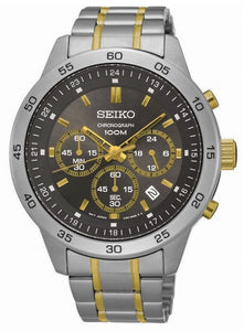 Jam Tangan Seiko SKS525P1 Chronograph Silver Black Gold