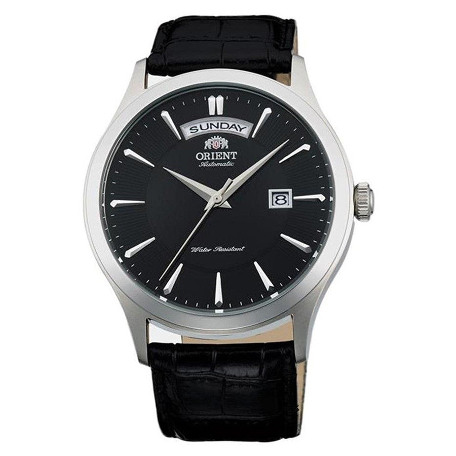 ORIENT FEV0V003BH AUTOMATIC BLACK DIAL BLACK LEATHER