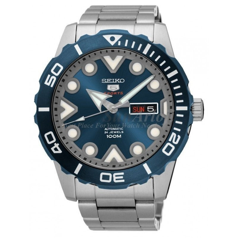 Seiko 5 Sports SRPA09K1 Automatic 24J Blue Dial Stainless Steel 100M