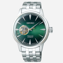 Load image into Gallery viewer, Seiko Presage SSA441J1 Grasshopper Automatic Open Heart Green SSA441
