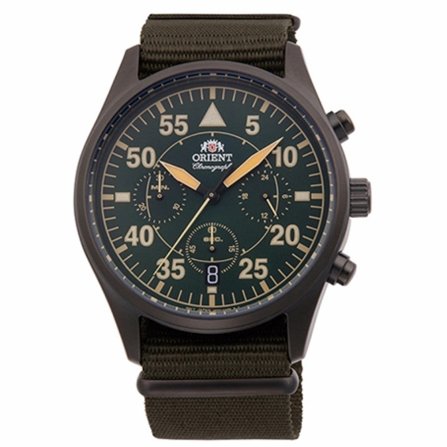 Orient RA-KV0501E Chronograph Green Dial Nylon Strap