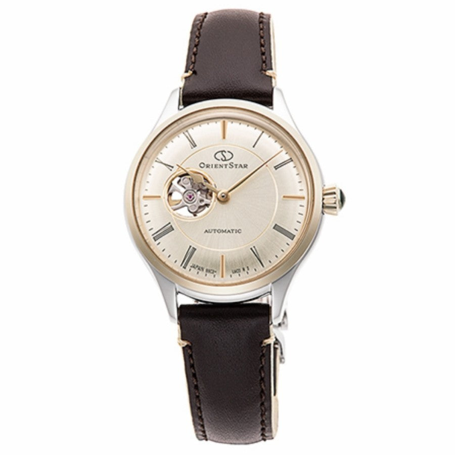 Orient Star Ladies RE-ND0010G Classic Skeleton Dial Brown LeatherJapan