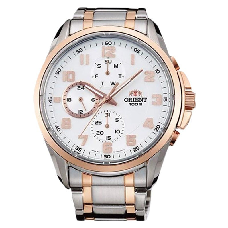 Orient FUY05001W Men Silver Dial Dual Tone Stainless Steel