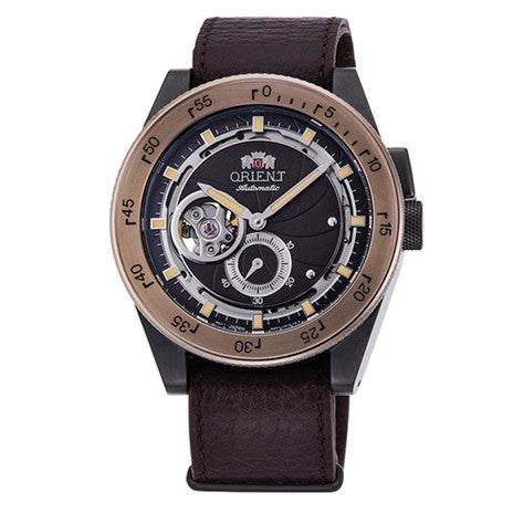 Orient RA-AR0203Y Retro Future Camera Brown Leather Strap Men's Watch