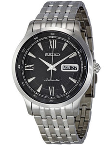 Seiko Classic SNZH45J Automatic Day and Date Black Dial Silver Stainless Steel Men's Watch