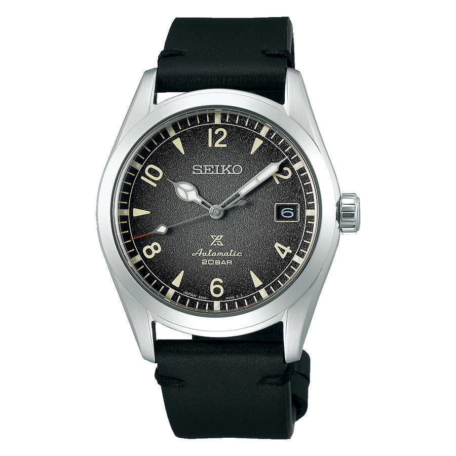 Seiko Prospex Alpinist SPB159J1 Black Dial Black Leather Strap SPB159