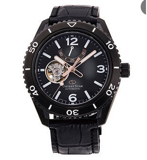 Orient Star RE-AT0105B Men Black Dial Black Leather