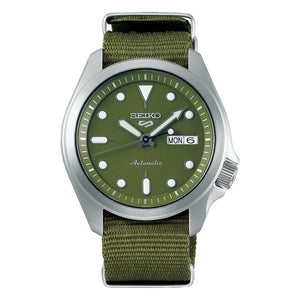 Seiko 5 Sports SRPE65K1 Green Olive Dial Green Olive Nylon Strap