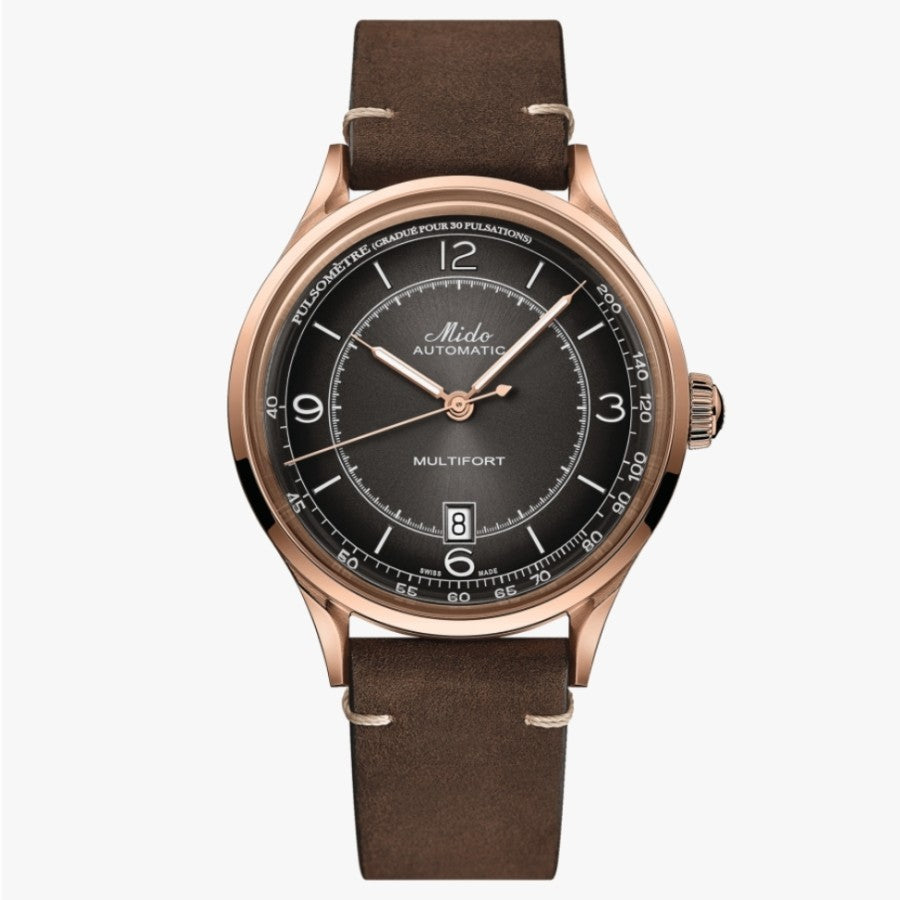 Mido M040.407.36.060.00 Multifort Patrimony Automatic Brown Leather